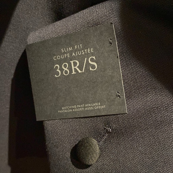 NWT Banana Republic, navy blue and black tuxedo jacket only, 38R Slim Fit - Picture 14 of 16